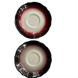 Vtg Jackson China Restaurant Ware 2 Saucers Purple Fade